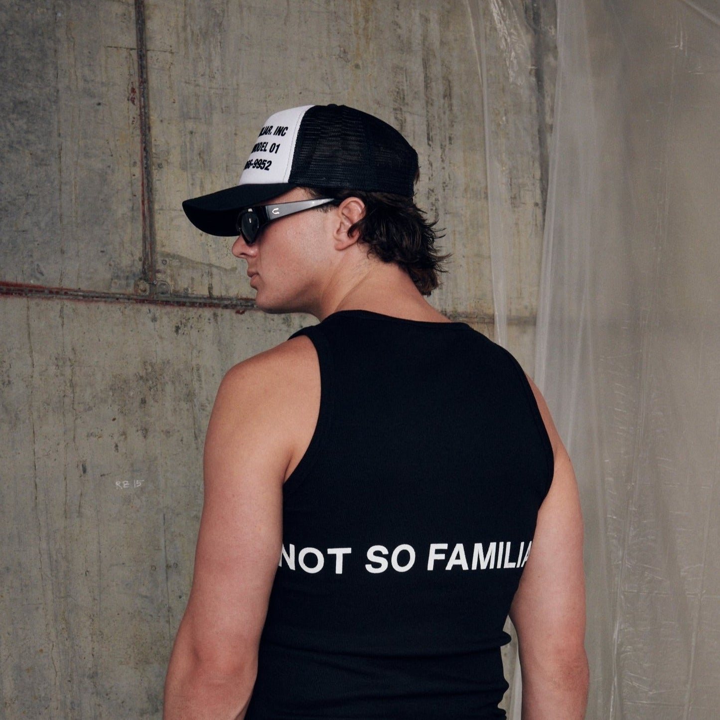 NSF TRUCKER CAP BLACK AND WHITE